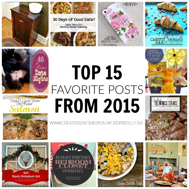 15 Favorite Blog Posts of 2015!! #blog #newyear #top15 #diy #recipe #holiday #tips