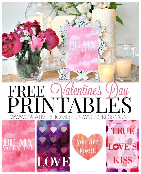 Watercolor Valentines! Free Valentine's Day Printables #valentines #freeprintable #watercolor #DIYVALENTINE